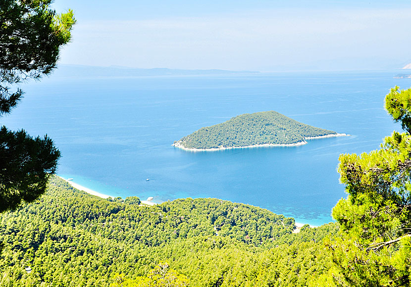 Milia och Kastani beach på Skopelos.