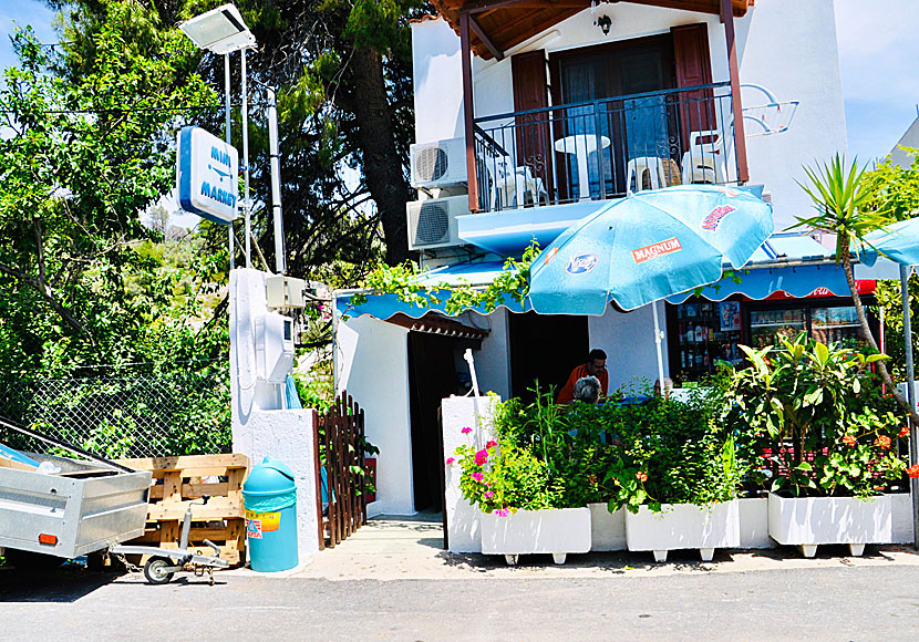 Super Market och Mini Market i Agnontas på Skopelos.