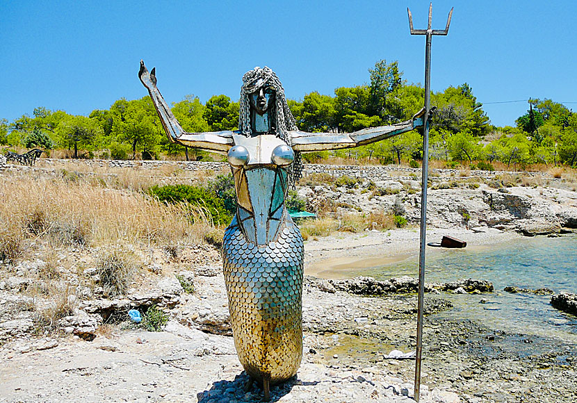 Sjöjungfrun på Spetses i Grekland.
