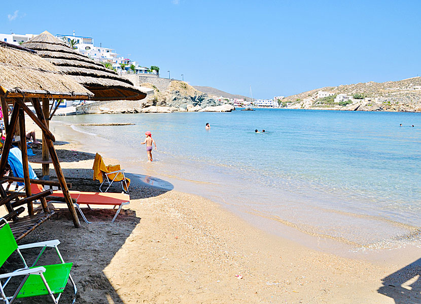Syros bästa stränder. Achladi beach.  