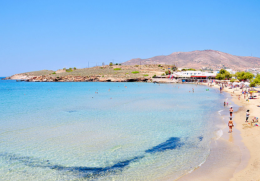 Syros bästa stränder. Agathopes beach.  