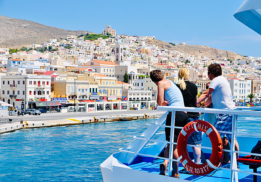 Hamnen i Ermoupolis på Syros.