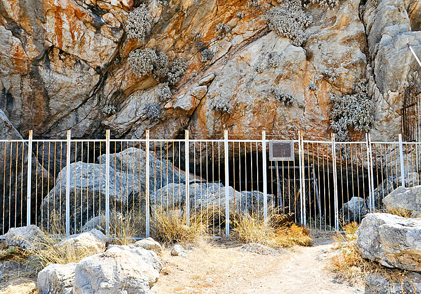 Minielefanter, elefantmuseum och elefantgrotta på ön Tilos i Grekland.