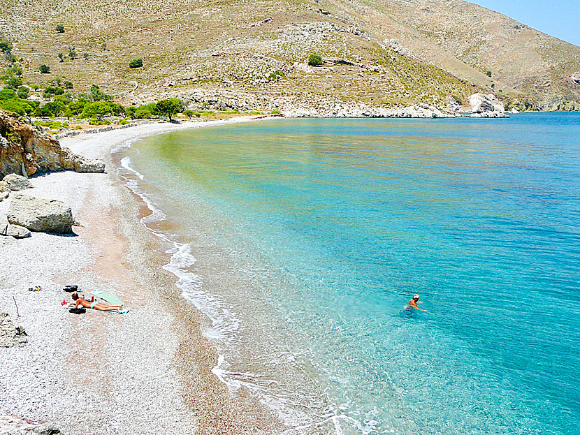 Lethra beach på Tilos i Grekland.