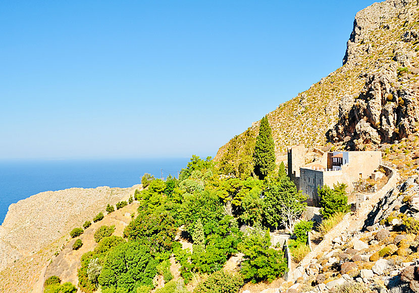 Agios Pandeleimonaksen luostari. Tilos. Kreikka. 