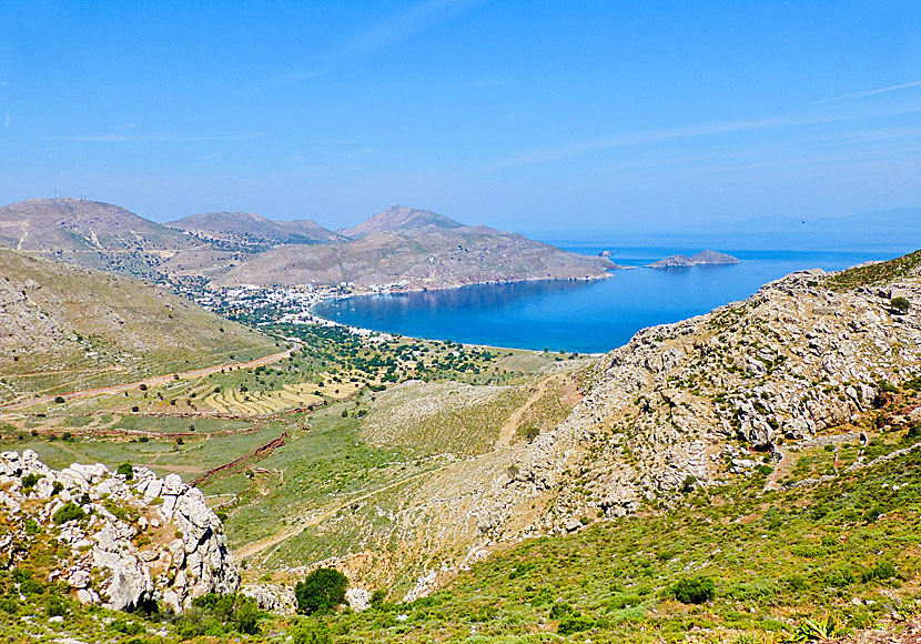 Livadia sett från en vandring runt sydöstra Tilos.