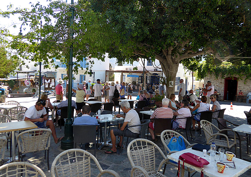 Torget i Livadia på Tilos.