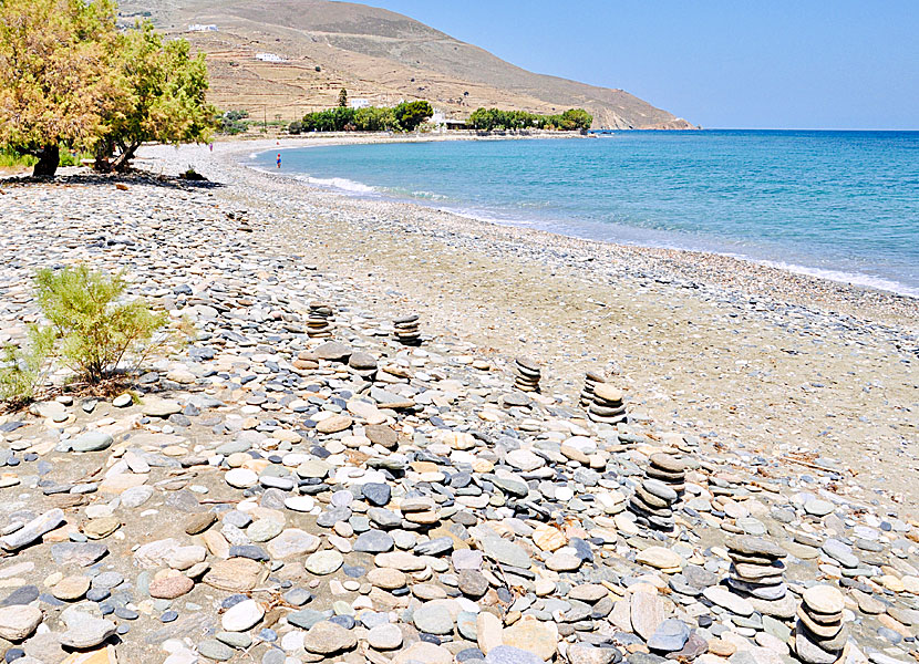 Tinos bästa stränder. Lichnaftia beach.