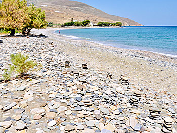 Fina stränder på Tinos i Grekland.