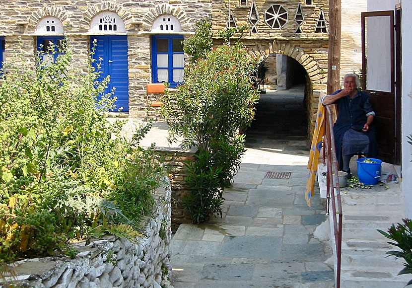 Den lilla byn Tarabados på Tinos i Grekland.