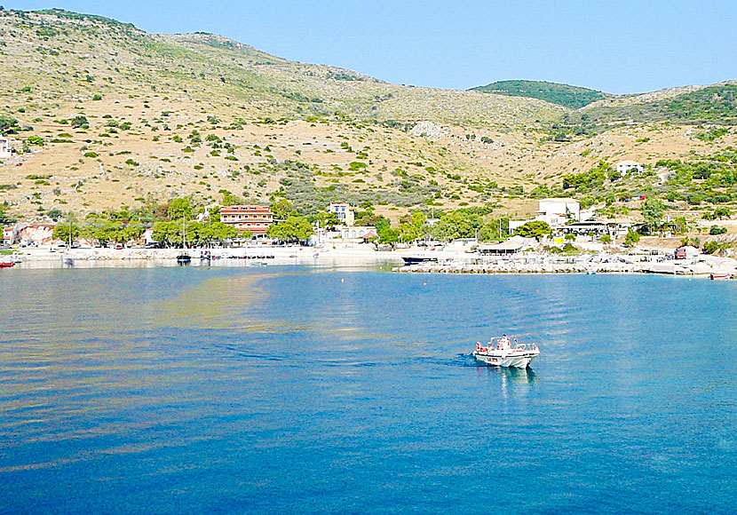 Hamnen i Agios Nikolaos på norra Zakynthos.