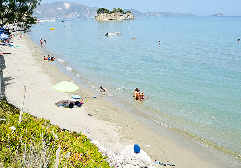 Zakynthos bästa stränder. Agios Sostis (Porto Koukla) beach.
