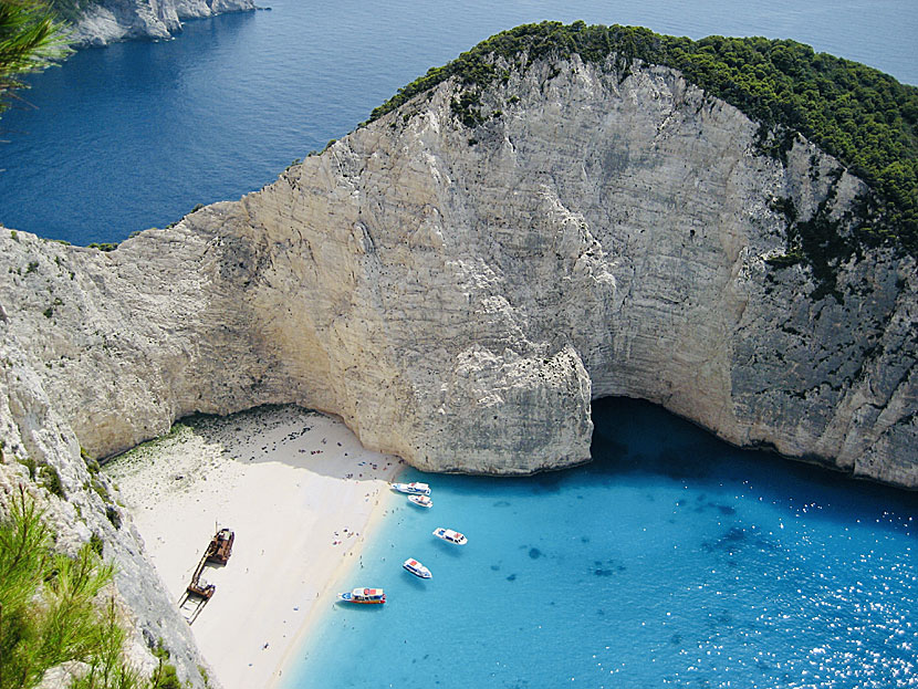 Shipwreck (Navagio) beach på Zakynthos.