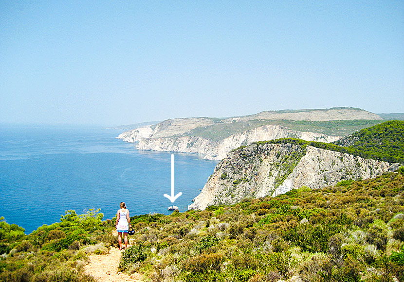 Klipporna i Keri på Zakynthos. 