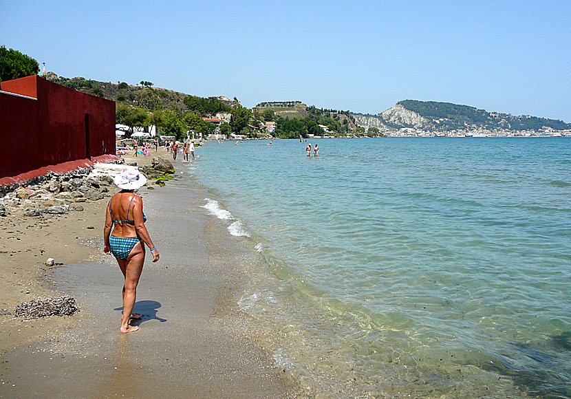 Stranden i Argassi på Zakynthos.