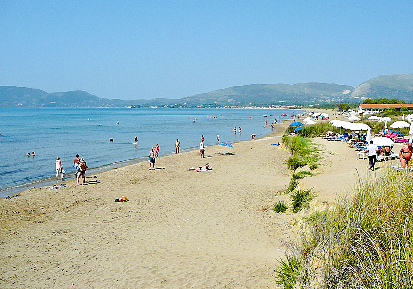 Stranden i Kalamaki på Zakynthos.