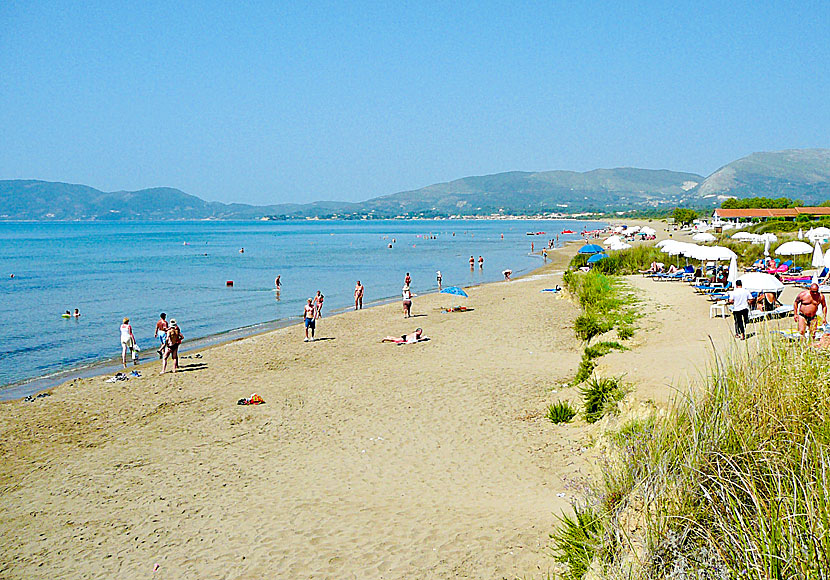 Stranden i Kalamaki på Zakynthos.