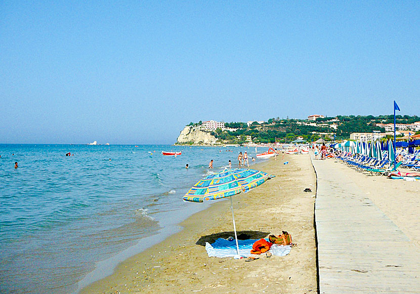 Stranden i Tsilivi. Zakynthos.