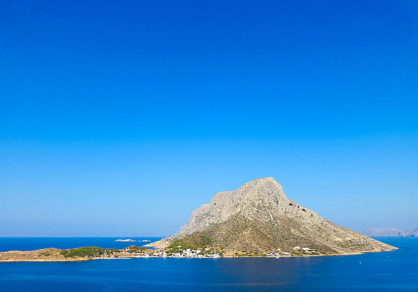 Den lilla ön Telendos mittemot Kalymnos i Grekland. 