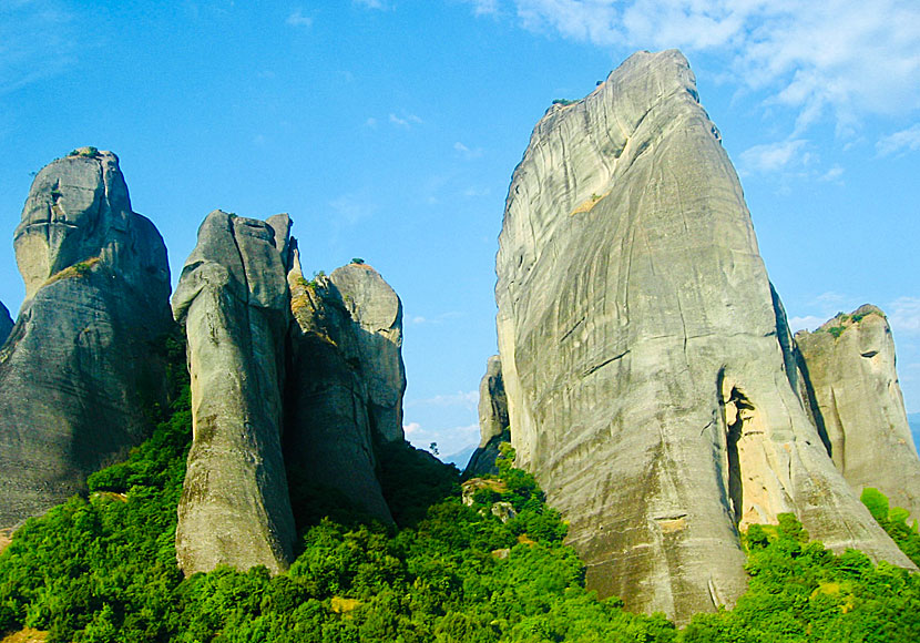 Klosterbergen Meteora i Kalabaka i Grekland.