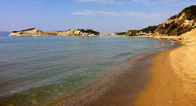 Porto beach på ön Erikousa i Grekland.