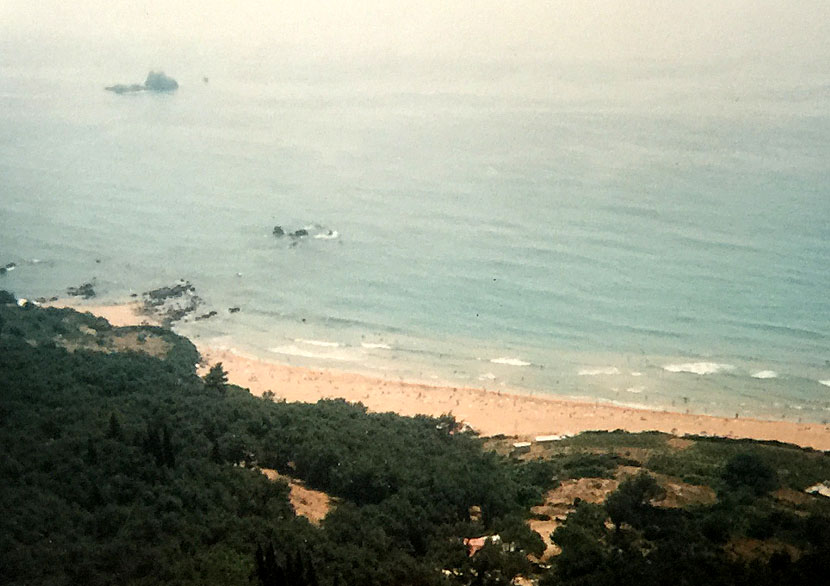 Pelekas beach på Korfu 1981.