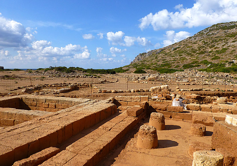 Den antika staden Falassarna på Kreta.