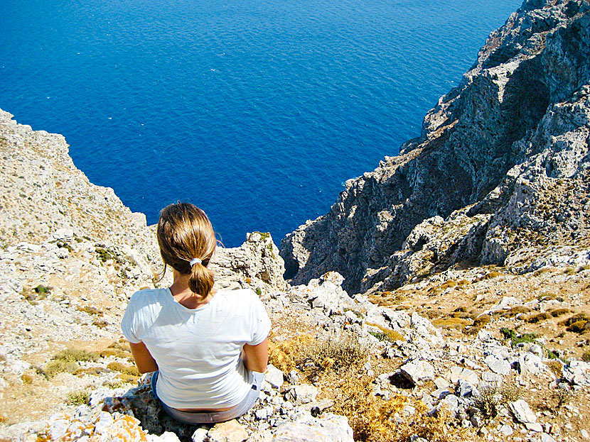 En höjdrädds vandring till Stavros på Amorgos.