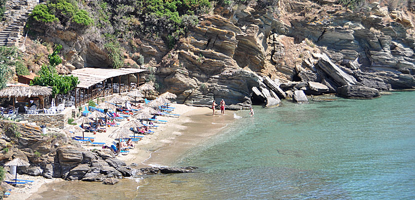 Aneroussa beach. Batsi. Andros.