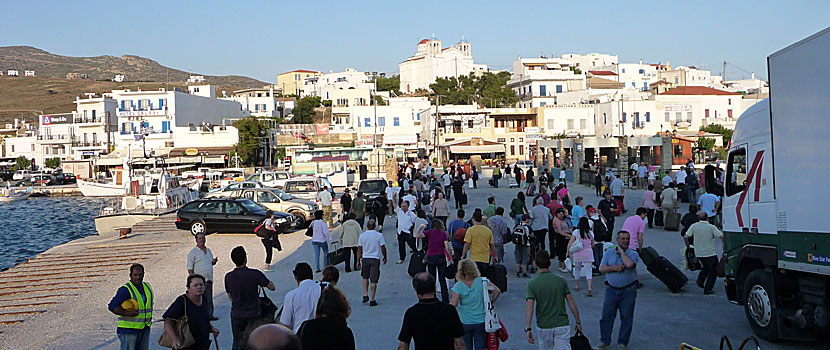 Hamnen i Gavrio på Andros.