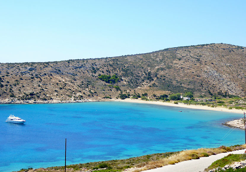 Livadi beach är den bästa stranden på Iraklia i Småkykladerna. 