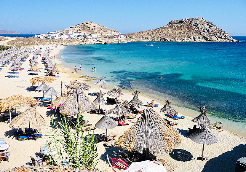 Agia Anna beach är en av många mycket fina stränder på Mykonos.