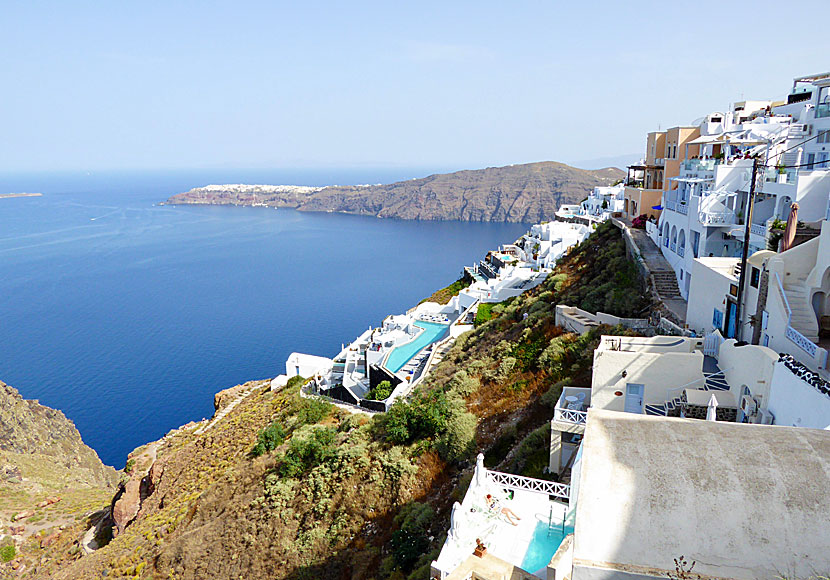 Oia ja Imerovigli. Santorini. Kreikka