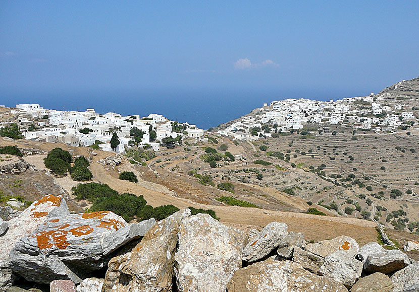 Chora ja Kastro. Sikinos.  Kreikka.