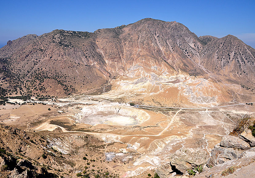 Aktiva vulkaner i Grekland. Nisyros. Limnos.