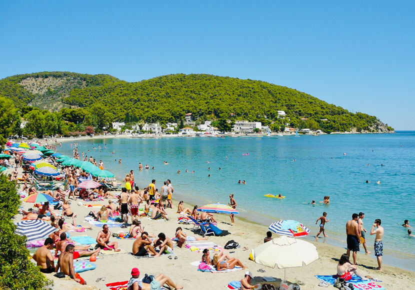 Poros bästa stränder. Askeli beach.