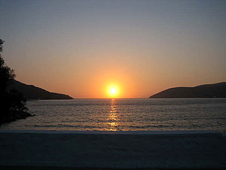 Solnedgång i Katapola på Amorgos.
