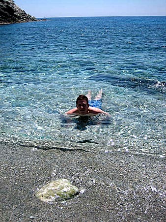 Strand på Folegandros.