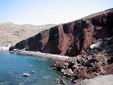 Red beach, Santorini.