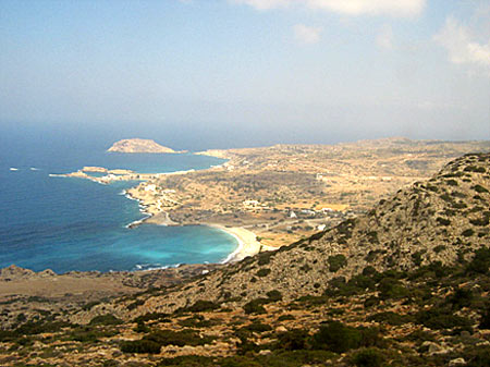 Stränderna i Lefkos på Karpathos.