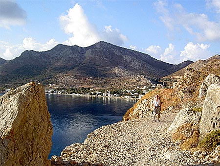 Vandra till Lethra beach på Tilos.