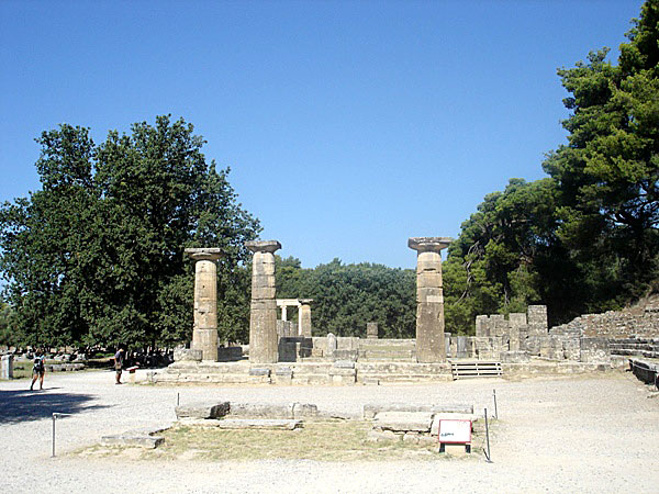 Tempel i Olympia på västra Peloponnesos.