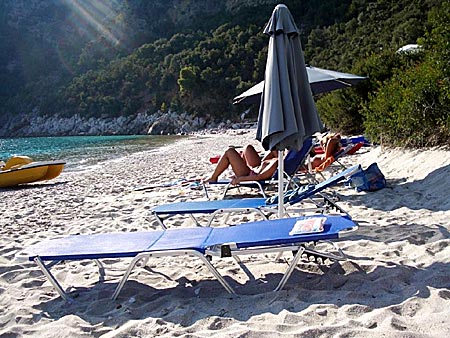 Limonari beach på Skopelos.