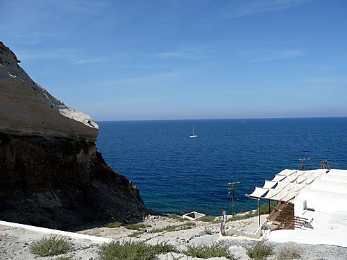 Hemlig strand på Santorini.