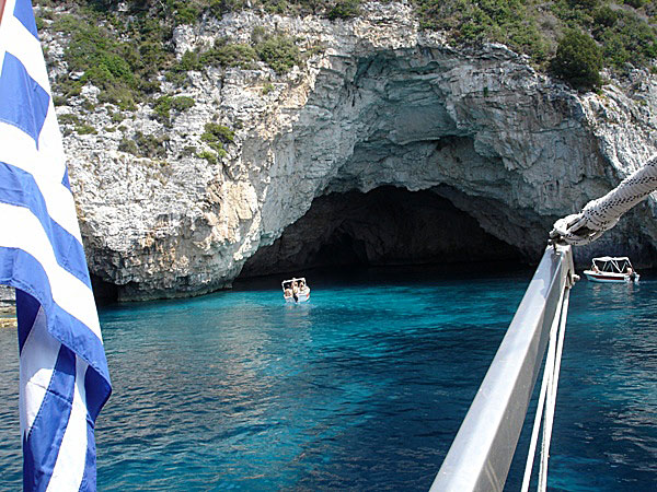Blue cave på Antipaxos.