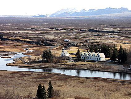 Thingvellir Tingvalla p&aring; Island.