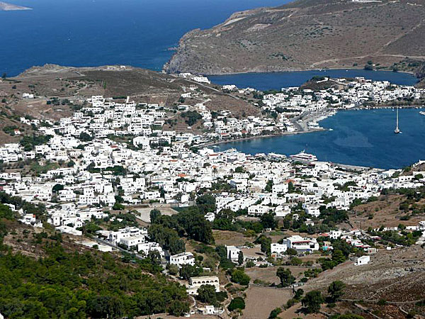Skala sett från Chora på Patmos.