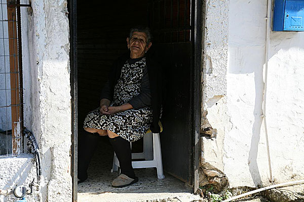 Skiathos. En grekisk dam.