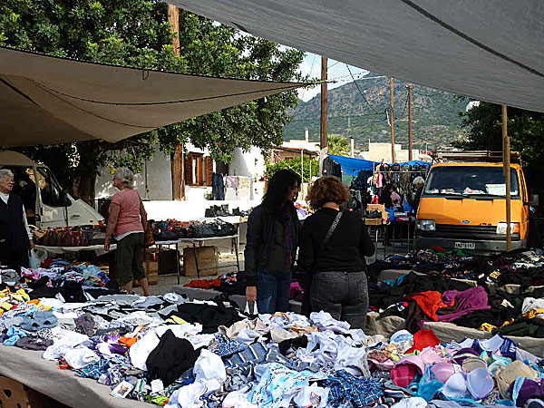 Marknaden i Makrigialos på Kreta.