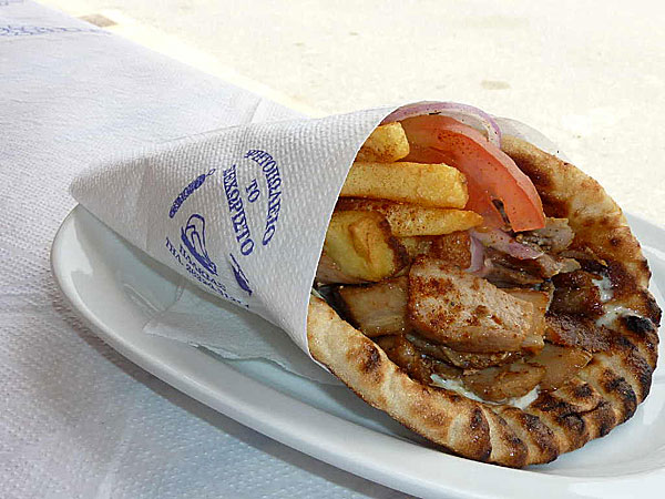 Gyros på Kreta.